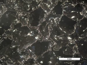 Microscopic observation of coated aluminium foam